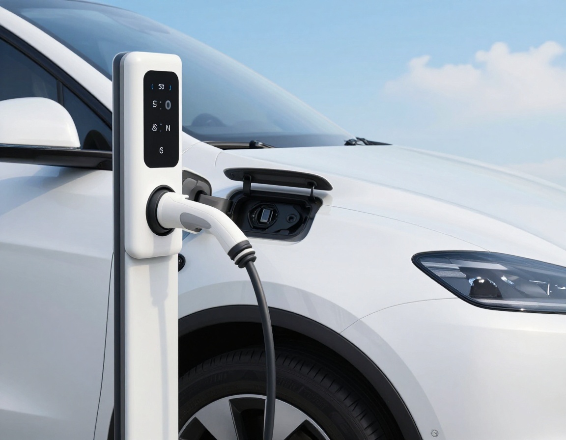Véhicule électrique en charge